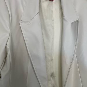 STAUD vegan leather white blazer never worn